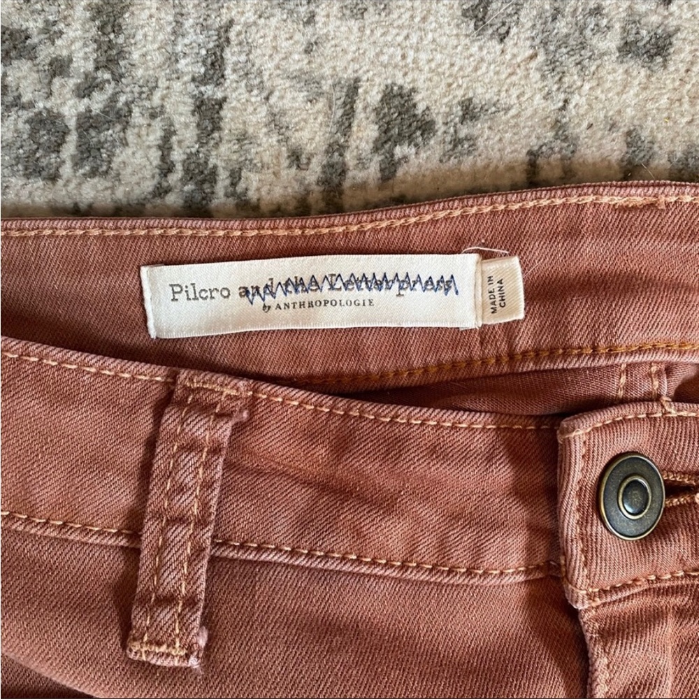 Pilcro Letterpress flared dusty rust retro vibe flared jeans from Anthropology - Picture 6 of 7